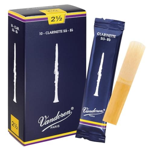 Vandoren Vandoren Traditional Bb Clarinet Reeds, Strength 2.5, Box of 10